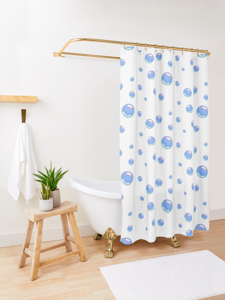 Alternate view of Spongebob bubbles sticker pack Shower Curtain