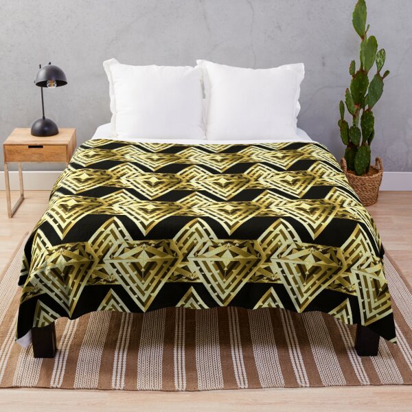 Item preview, Rich gold bright diamond zigzag pattern designed and sold by wagnerps.
