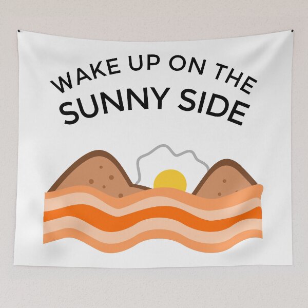 Item preview, WAKE UP ON THE SUNNY SIDE - BACON, EGGS, TOAST LANDSCAPE designed and sold by Jon Mardin.