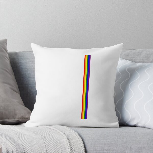 Item preview, Gay Pride LGBT Subtle Rainbow Stripe Vertical Flag print designed and sold by phoxydesign.