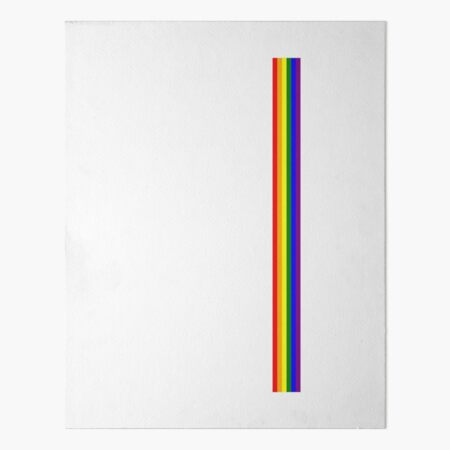 Gay Pride LGBT Subtle Rainbow Stripe Vertical Flag print | Art Board Print