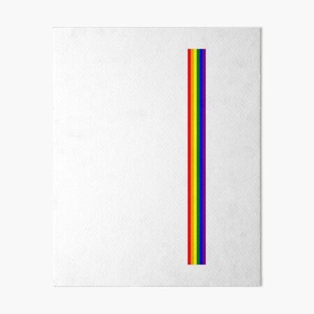 Gay Pride LGBT Subtle Rainbow Stripe Vertical Flag print | Art Board Print