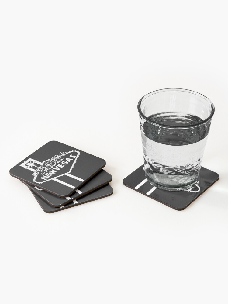 Alternate view of Welcome to New Vegas | Fallout New Vegas | White Logo Coasters (Set of 4)