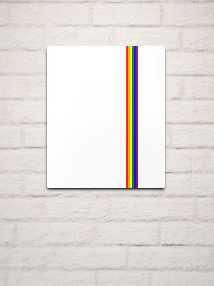 Gay Pride LGBT Subtle Rainbow Stripe Vertical Flag print Art
