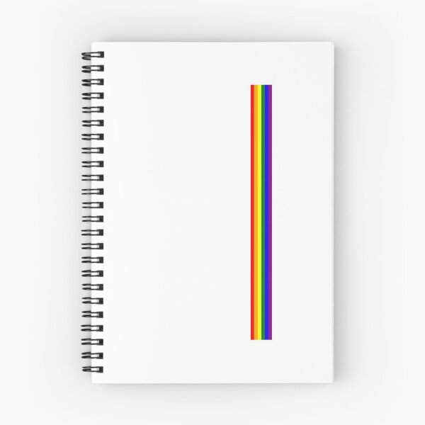 Item preview, Gay Pride LGBT Subtle Rainbow Stripe Vertical Flag print designed and sold by phoxydesign.