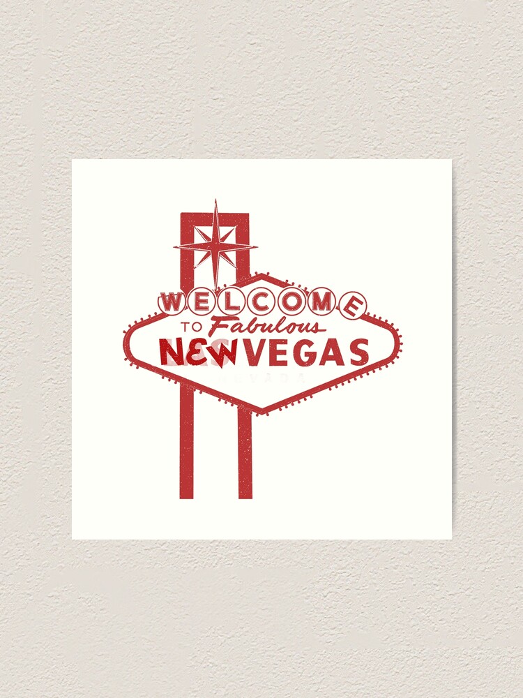 Welcome To New Vegas Fallout New Vegas Red Logo Art Print By Surik Redbubble