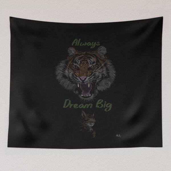 Item preview, Always dream big, Kitty cat designed and sold by Crea-RiBo.