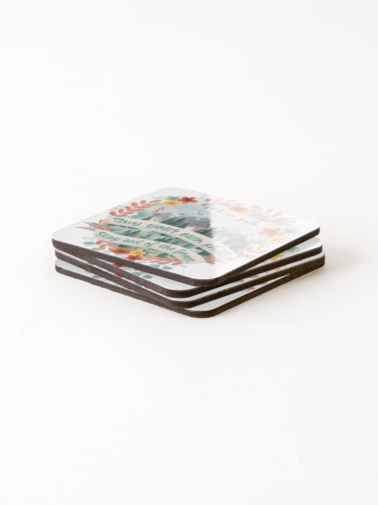 Alternate view of Stay Out of the Forest Coasters (Set of 4)