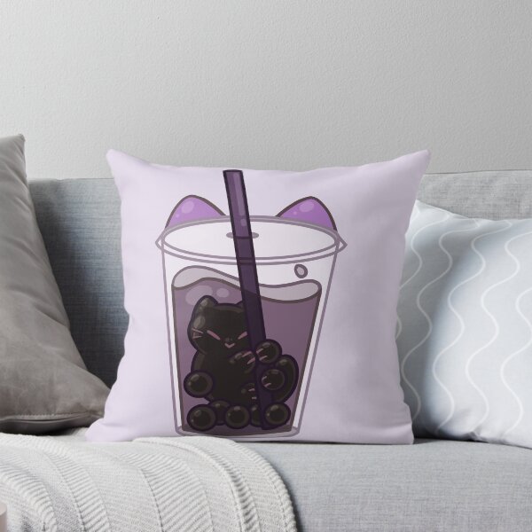 Artikelvorschau, Bubble Tea Kitty (Lila) entworfen und verkauft von How-Do-U-Art.