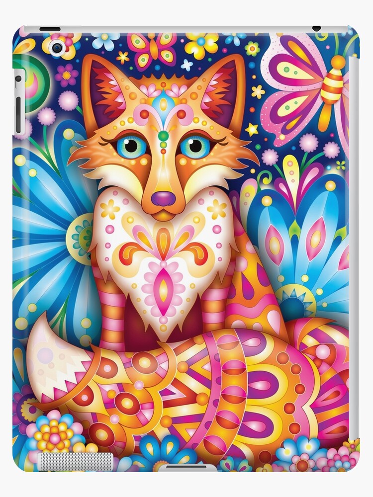 Midnight Fox Art - Colorful Fox Art by Thaneeya McArdle