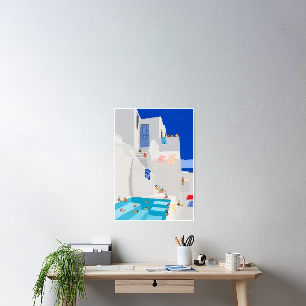 Santorini Sun Poster
