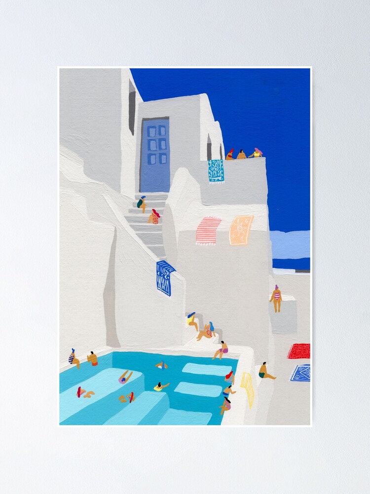 Alternate view of Santorini Sun Poster