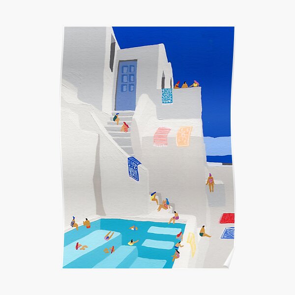Santorini Sun Poster