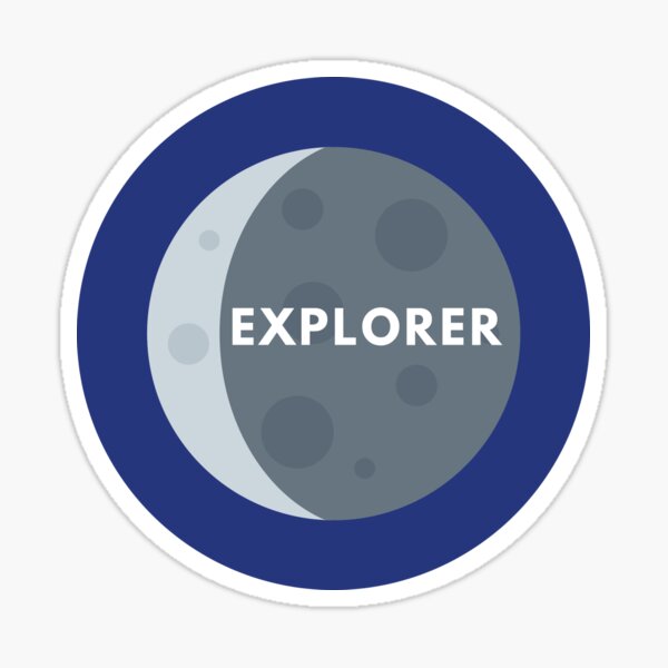 Moon Explorer Badge Sticker Sticker