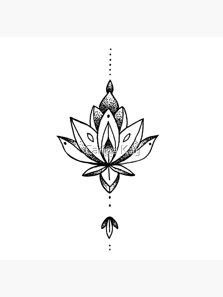 Unique black and white lotus tattoo designs vector on Craiyon