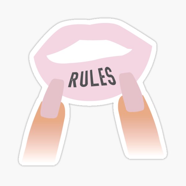 RULES lip tattoo - euphoria Sticker