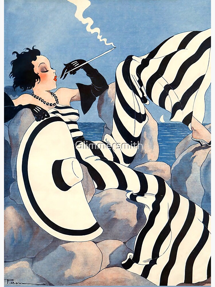 French Art Deco Woman Haute Couture Fashion