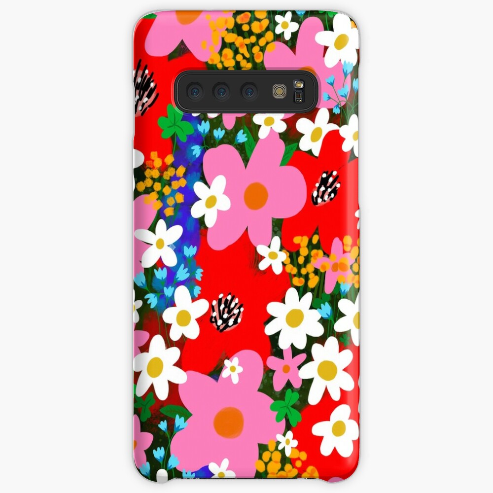 Hippy Flower Daisy Spring Pattern Samsung S10 Case
