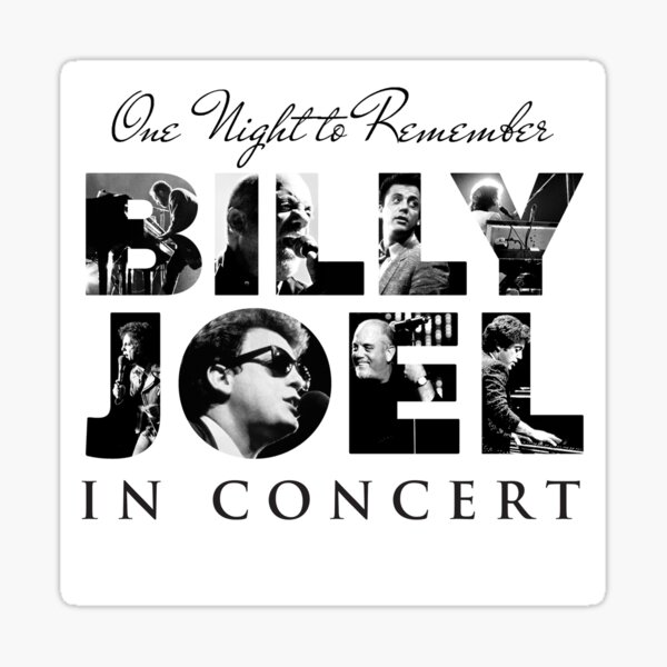 BILLY JOEL ONE NIGHT TOUR 2019 2020 WHITE UTOMO Sticker