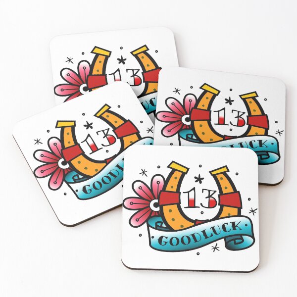 Item preview, traditional old school tattoo lucky charm print designed and sold by Adamova.