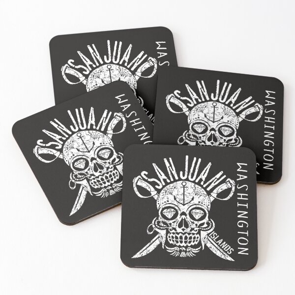 Item preview, San Juan Islands Washington, Halloween Sugar Skull Crossbones, Swords, Beaches, Sailing Pirate Captain Anchor designed and sold by ArtByBollwitt.