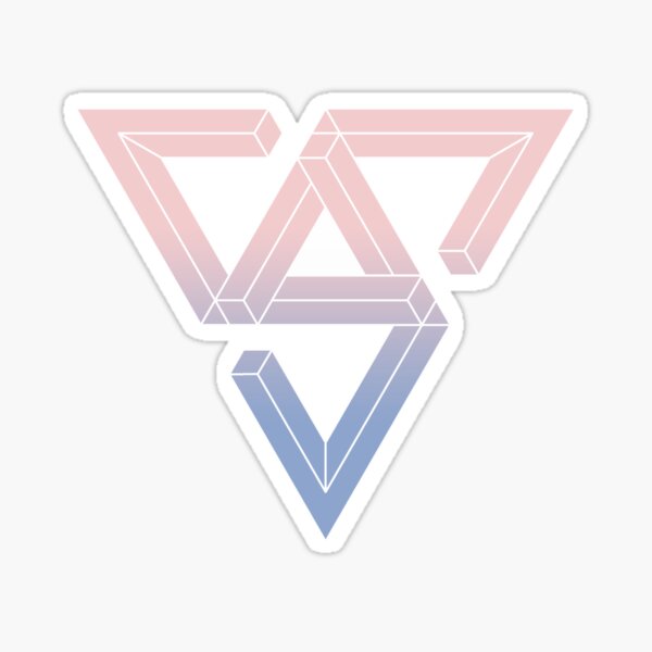 New Seventeen Logo Gradient Sticker By Tacocatboi Redbubble