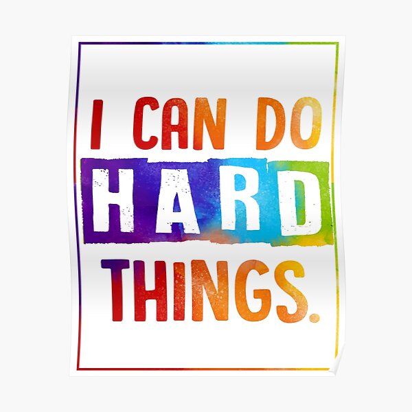 Growth mindset | I can do hard things Poster