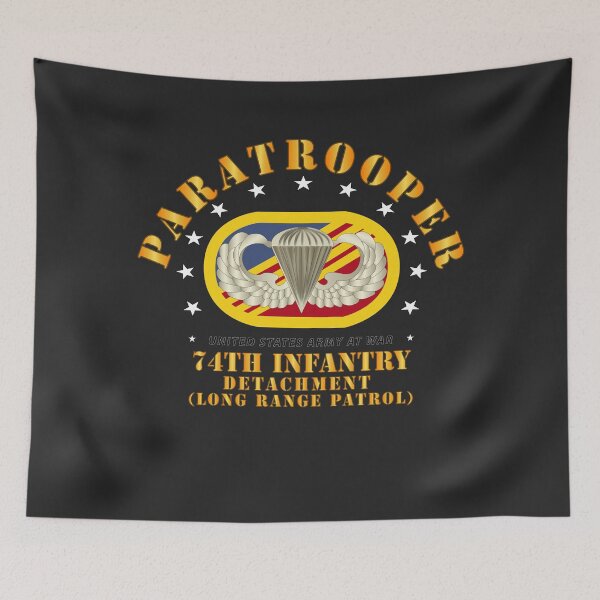 Item preview, SOF - 74th Inf Det Oval w Paratrooper designed and sold by Military Insignia Products.
