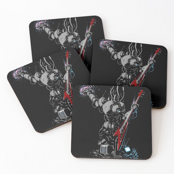 Rock 'n' Roll Robo Bard Coasters (Set of 4)