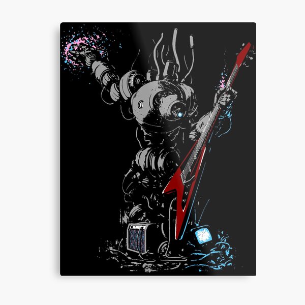 Rock 'n' Roll Robo Bard Metal Print