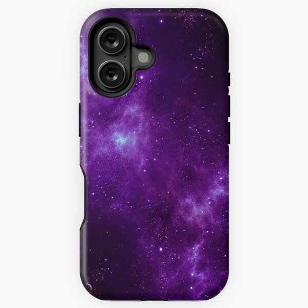 Item preview, Purple Deep Space Galaxy Cyan iPhone & Samsung Phone Case designed and sold by joethecannon.