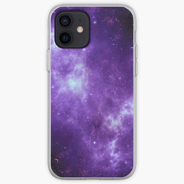 Violet Light Purple Deep Space Galaxy Cyan iPhone & Samsung Phone Case iPhone Soft Case