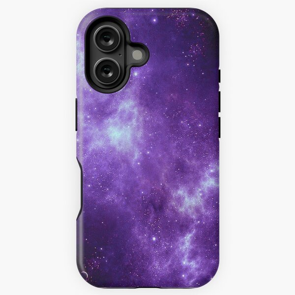 Item preview, Violet Light Purple Deep Space Galaxy Cyan iPhone & Samsung Phone Case designed and sold by joethecannon.