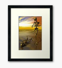 Running Skeleton Framed Print