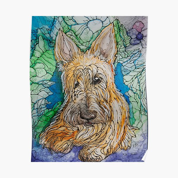 Spring scottie Poster