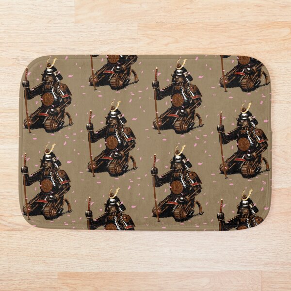 Clockwork Samurai-Cherry Blossoms Bath Mat