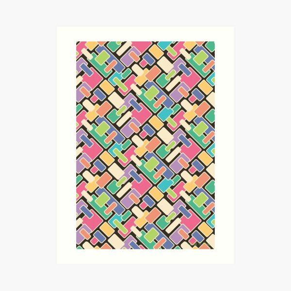Rectángulos Retro - Gominolas Lámina artística