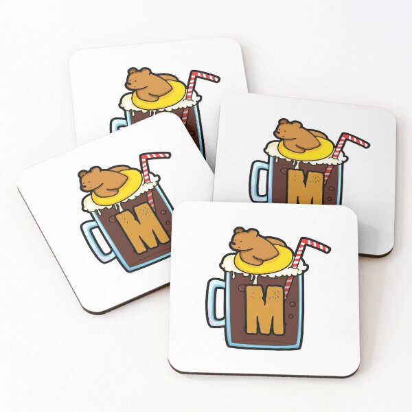 Item preview, Alphabet Letter M Cute Root Bear Float     designed and sold by kidsmonogram.