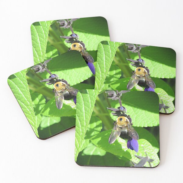 Item preview, Bee on Blue Flower designed and sold by Shelley Loewnau-Jones Studio.