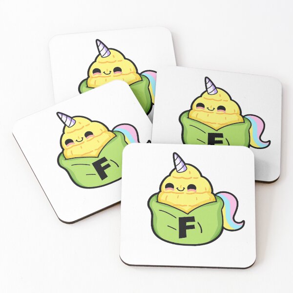 Artikelvorschau, Alphabet-Buchstabe F süßes Mais-Einhorn entworfen und verkauft von kidsmonogram.