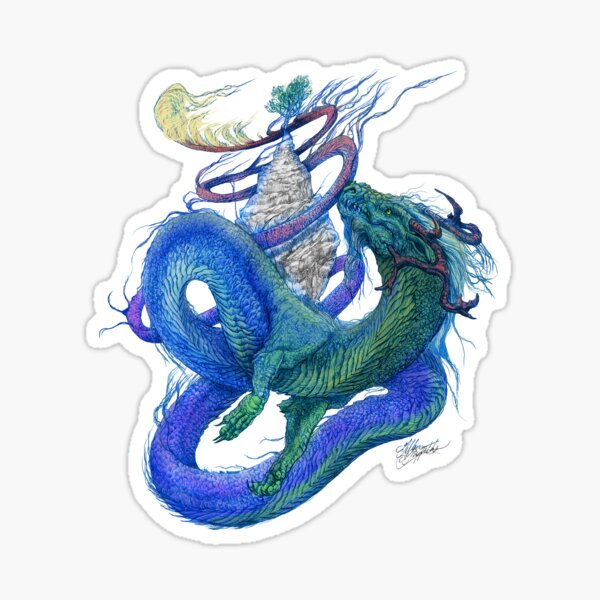 Colorful Dragon Wrapping Sticker