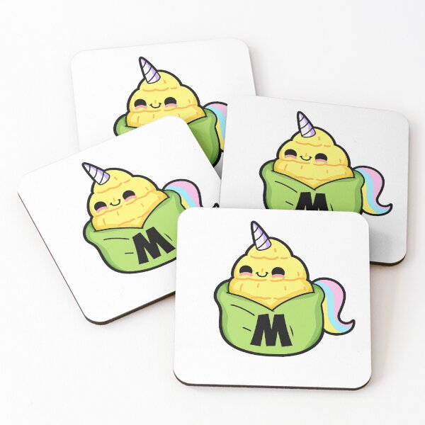 Item preview, Alphabet Letter M Cute Corn Unicorn       designed and sold by kidsmonogram.