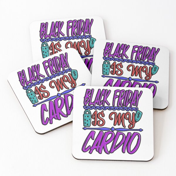 Item preview, Black Friday is my Cardio : Colorful Artistic Typography design designed and sold by Department61.