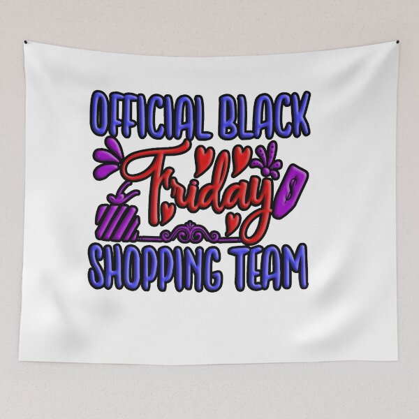 Item preview, Official Black Friday Shopping Team: Colorful Artistic Typography design designed and sold by Department61.