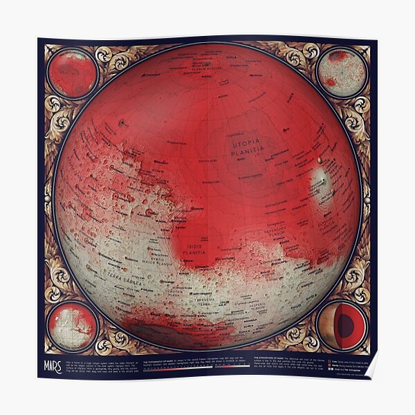 A Map of Mars Poster