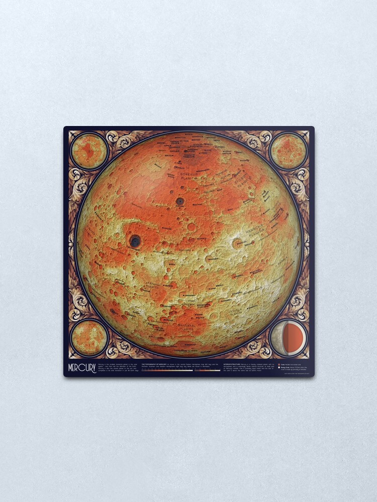 Alternate view of A Map of Mercury Metal Print