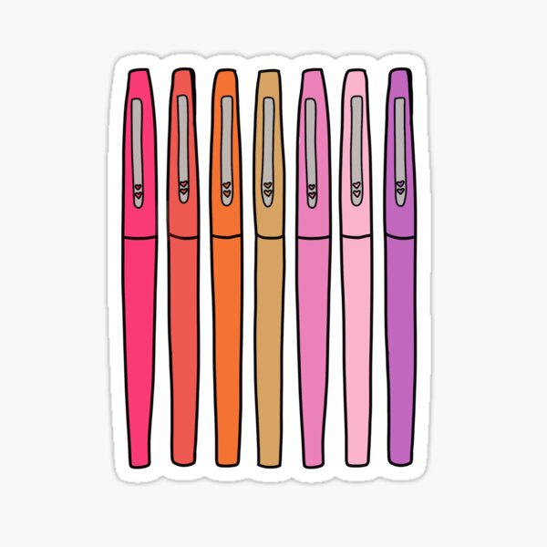 Flair Pens - A Girl's Best-friend Sticker for Sale by Allie Tucker