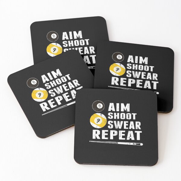 Item preview, Funny Billiards Pool Players Tshirt Aim Shoot Swear Repeat Billiards T-shirts, Pool Players T-shirt, Tees, shirts, shirt, Tee designed and sold by sols.