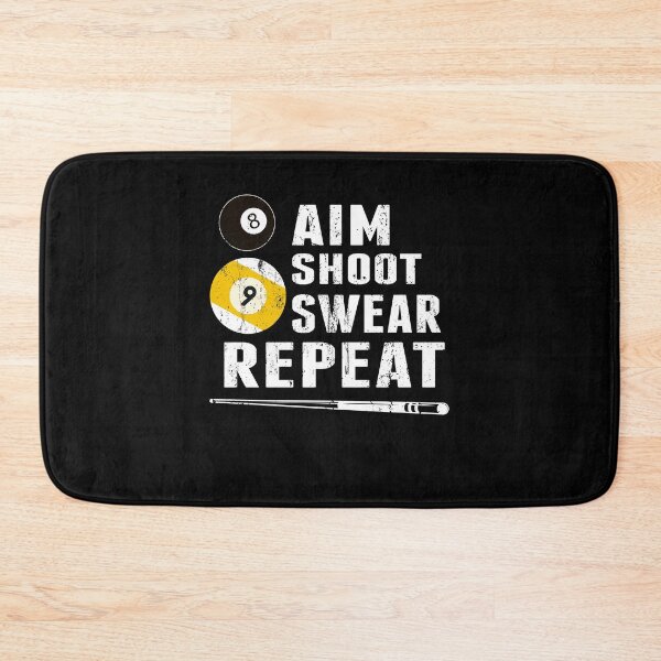 Item preview, Funny Billiards Pool Players Tshirt Aim Shoot Swear Repeat Billiards T-shirts, Pool Players T-shirt, Tees, shirts, shirt, Tee designed and sold by sols.
