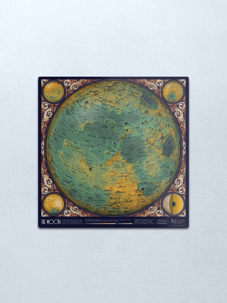 Alternate view of A Map of the Moon Metal Print